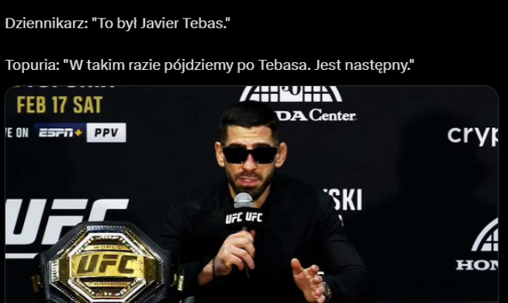 MISTRZ UFC z PRETENSJAMI do Tebasa xD